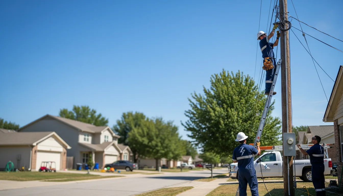 Residential electrician providing installation services in Estelline, TX